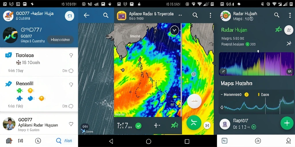 Antarmuka radar hujan GOD77 yang intuitif dan informatif.
