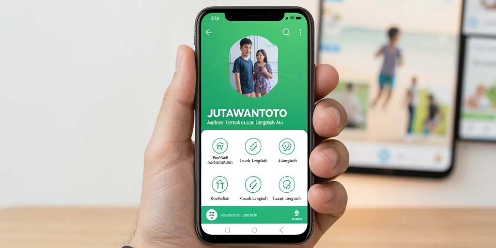 Tampilan utama aplikasi JUTAWANTOTO dengan fitur Lacak Langkah.