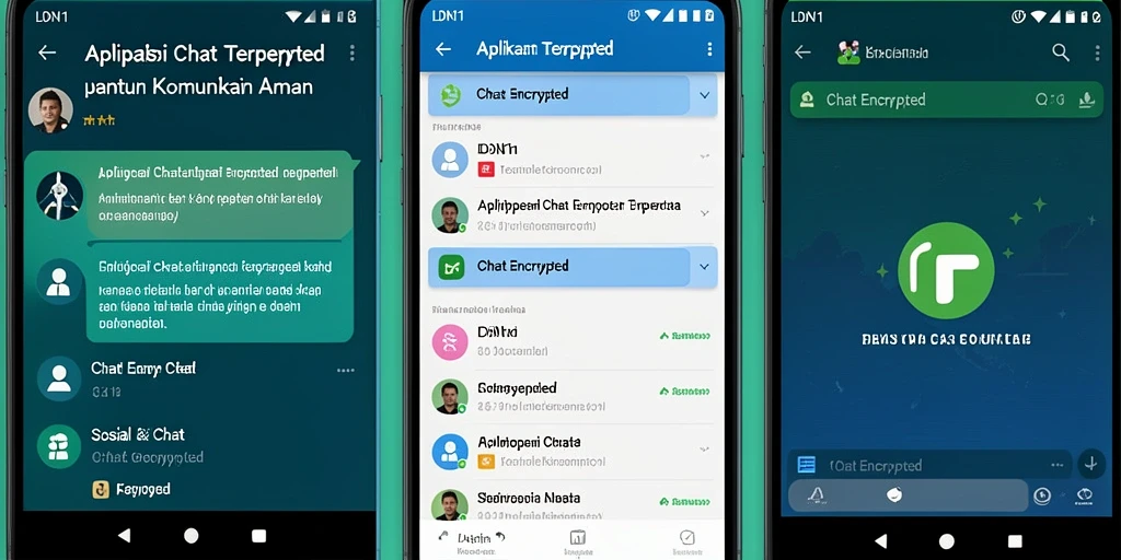 Tampilan antarmuka LDN11 dengan fitur chat encrypted yang aman.