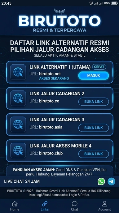 Tampilan link alternatif birutoto